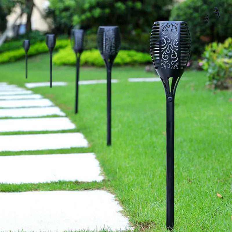 Solar Flame Garden Torches