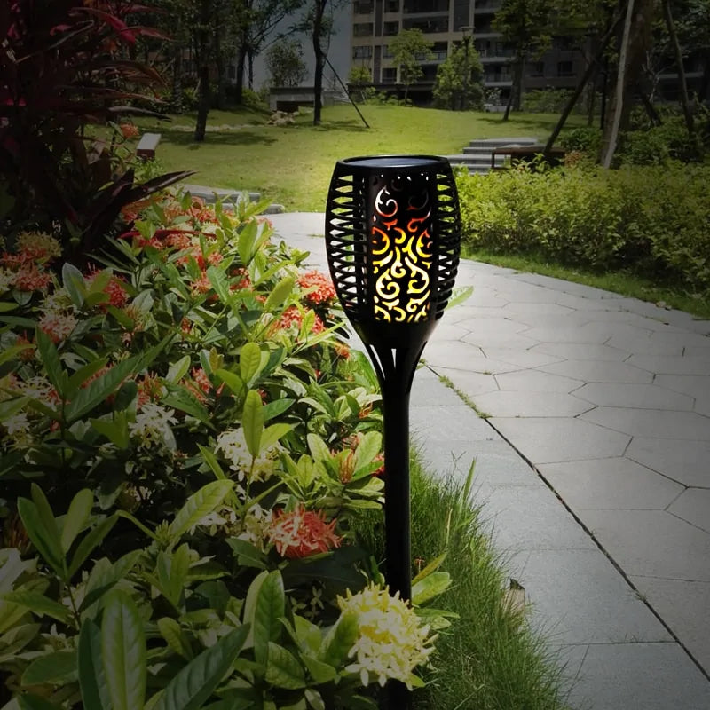 Solar Flame Garden Torches