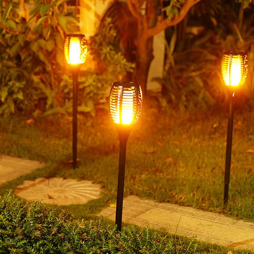 Solar Flame Garden Torches