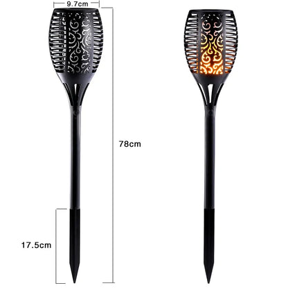 Solar Flame Garden Torches